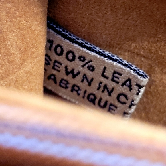 Patricia Nash Cognac Leather Top Handle Satchel Handbag With Crossbody Strap - Picture 11 of 12